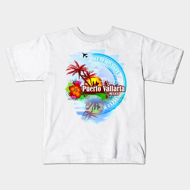 Puerto Vallarta Mexico Kids T-Shirt by dejava